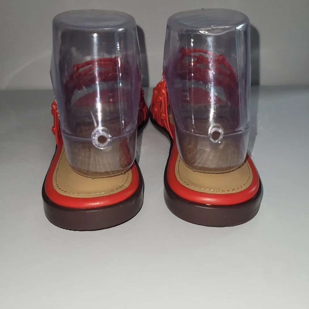 Madewell Red Braided Slide Sandals